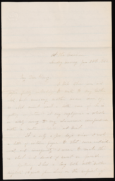 Letter from Nellie Verrill to Henry R. Mighels, January 28, 1866