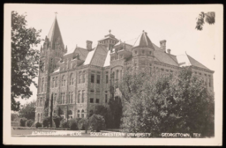 Photograph postcard of Southwestern University addressed to Benton K. Sparks