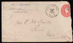 Envelope addressed to Charles M. Sparks from A. C. Strachan