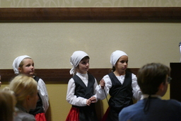 Children waiting to perform