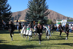 Group of dancers on grass