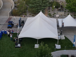 Aerial view of event space