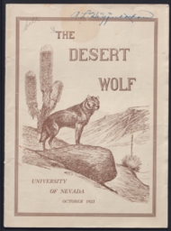 Desert Wolf, Volume 1, Issue 1, 1923-10