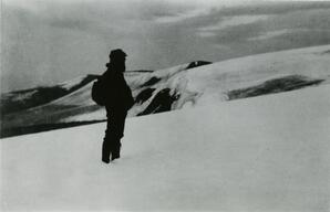 Dr. Church on Umanok Glacier, Greenland, 1928