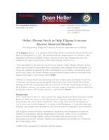 Heller Hirono Work to Help Filipino Veterans Receive Deserved Benefits