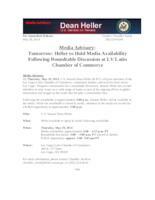 Heller Holds Media Availability in Las Vegas Following Roundtable Discussion at LV Latin Chamber of COmmerce