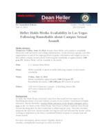 Heller Holds Media Availability in Las Vegas Following Campus Sexual Assault Roundtable