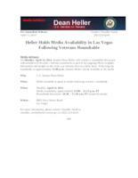 Heller Holds Media Availability in Las Vegas Following Veterans Roundtable