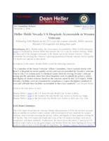 Heller Holds NV VA Hospitals Accountable to Women Vets