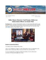 Heller Honors Detective Chad Parque, Fallen Law Enforcement Officers on Senate Floor