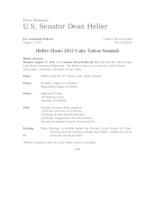 Heller Hosts 2012 Lake Tahoe Summit