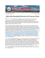 Heller Hosts Roundtable Discussion with Veterans in Reno