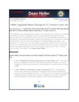 Heller House Passage 21st Century CURES Act