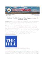 Heller in The Hill Congress Must Support Victims of Domestic Abuse