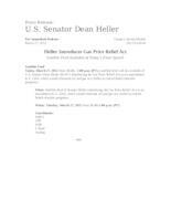 Heller introduce Gas Price Relief Act sat adv