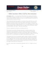 Heller Introduced Bill to End Pay Discrimination