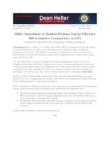 Heller Introduces Amendment to Improve Transparency at EPA