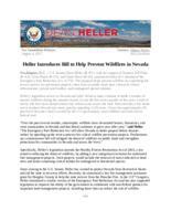 Heller Introduces Bill to Help Prevent Wildfires in Nevada