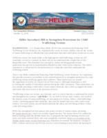 Heller Introduces Bill to Strengthen Protections for Child Trafficking Victims