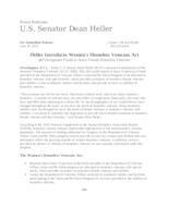 Heller Introduces Women's Homeless Veterans Act