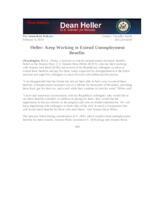 Heller Keep Working to Extend Unemployment Benefits