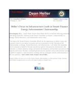 Heller Named Energy Subcommittee Chairman