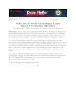 Heller Nevada Should Not be Political Targets