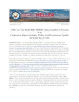 Heller on Tax Relief Bill Middle-Class Families in Nevada Win