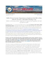 Heller Presses Interior Department to Implement His Bill to Help Alleviate Nevada's Affordable Housing Crisis