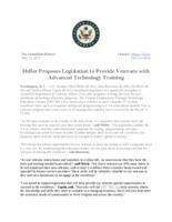 Heller Proposes Legislation to Provide Veterans with Advanced Technology Training