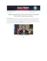 Heller Records PSA to Inform Nevadans of Possible TRICARE Prime Reinstatement