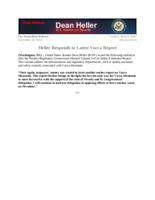 Heller Responds to Latest Yucca Report