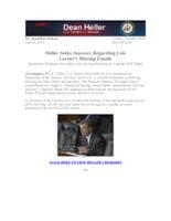 Heller Seeks Answers Regarding Lois Lerner Missing Emails