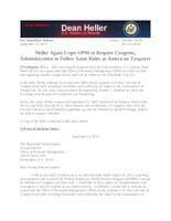 Heller Sends Letter to OPM on ObamaCare Exchanges