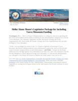 Heller Slams House's Legislative Package for Funding Yucca Mountain