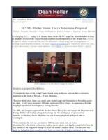 Heller Slams Yucca Mountain Proposal