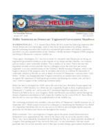 Heller Statement on Democrats' Engineered Government Shutdown