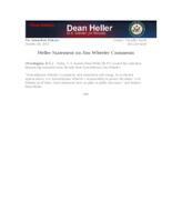 Heller Statement on Jim Wheeler Comments