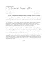 Heller Statement on Obama in Vegas