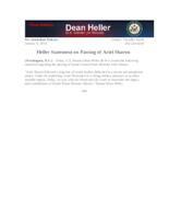 Heller Statement on Passing of Ariel Sharon