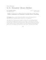 Heller Statement on Potential Truckee River Flooding