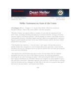 Heller Statement on State of the Union