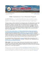 Heller Statement on Yucca Mountain Proposal