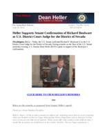 Heller Supports Senate Confirmation of Boulware