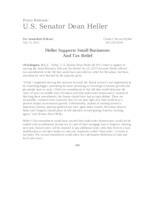 Heller Supports Small Business Jobs and Tax Relief Act