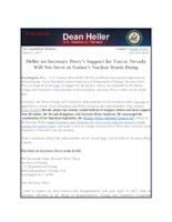 Heller to Perry Yucca Not Solution