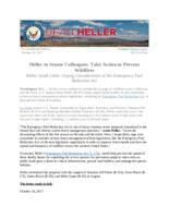 Heller to Senate Colleagues Take Action to Prevent Wildfires