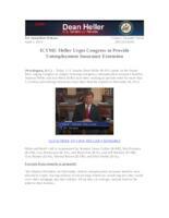 Heller Urges Congress to Provide Unemployment Insurance Extension