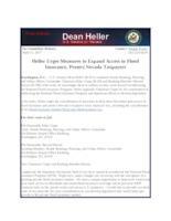 Heller Urges Flood Re-authorization, Measures to Protect Nevada Taxpayers from Financial Risks