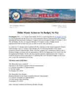 Heller Wants No Budget, No Pay This Year